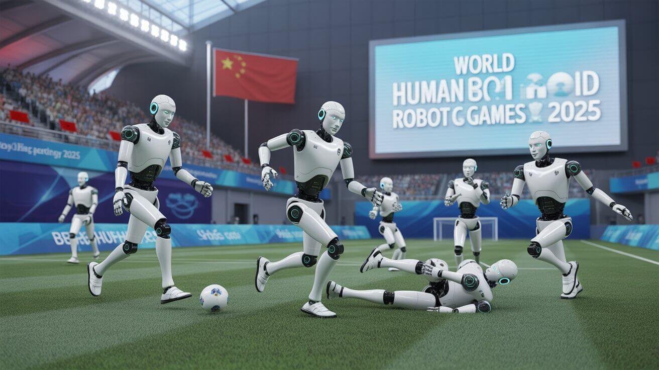 China's World Humanoid Robot Games showcase 500+ robots competing in sports while 290,000 industrial robots transform manufacturing. Explore implications.