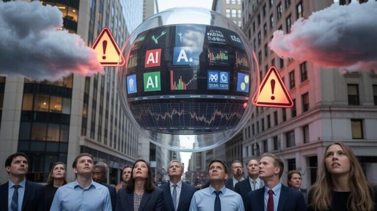 AI bubble warning signs mirror dot-com era patterns. Expert analysis reveals why current tech valuations could trigger the next major market crash